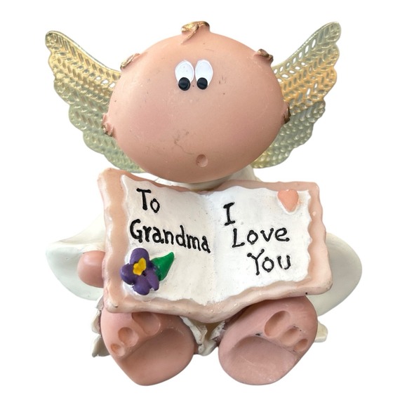 Vintage 2001 Kirk's Kritters To Grandma  I Love You Figurine Angel - Picture 1 of 8
